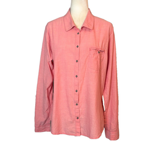 Horny Toad pink button-down shirt